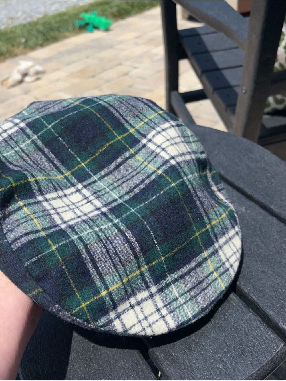 Pendleton Men's Green Plaid Wool Flat Cap - Size M